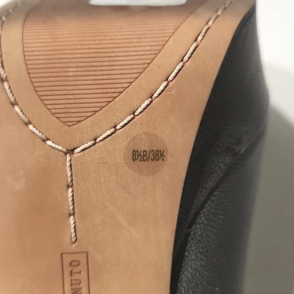 NEW Vince Camuto Leather Pewter Peep Toe Platform Bow Detail 5" Heels  Size 8.5B - Picture 14 of 15